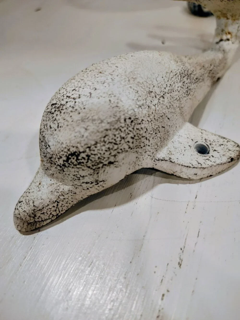 NWOT Cast Iron White Dolphin Towel Clothes Hook